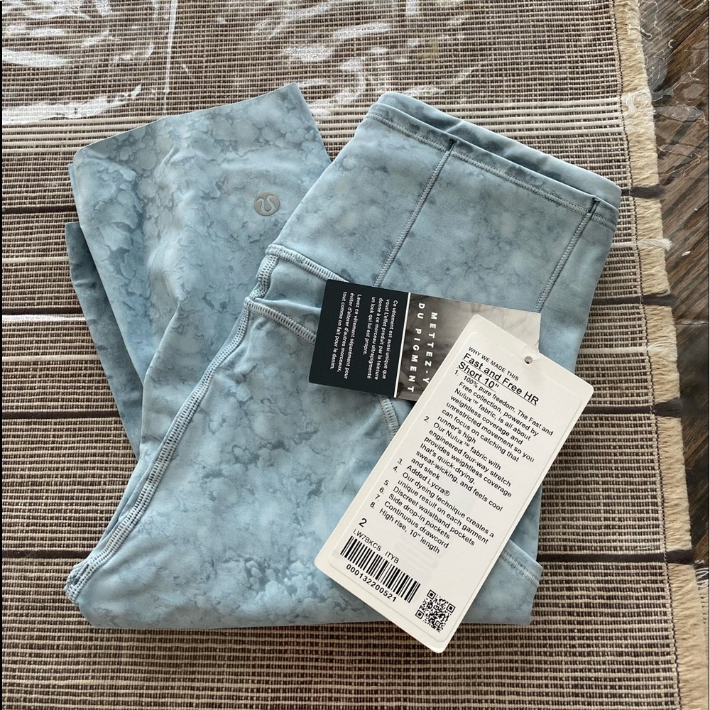 Lululemon fast and free high rise short 10 inches